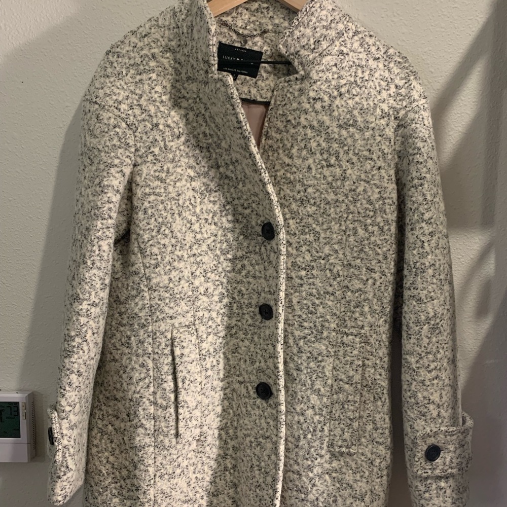 Oversized Lucky Brand peacoat. Worn once!